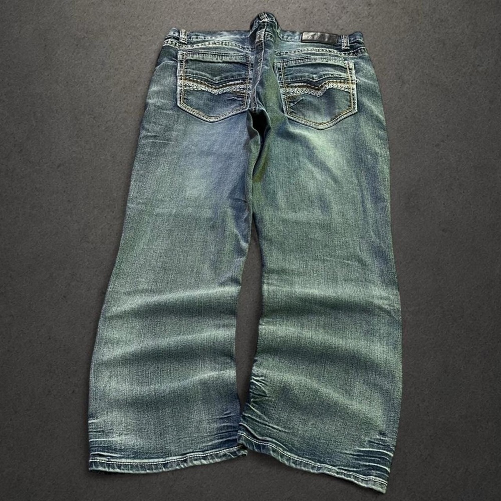 Y2K 2000s Cyber Grunge Indie Skater Hip Hop Embroidered Denim Jeans